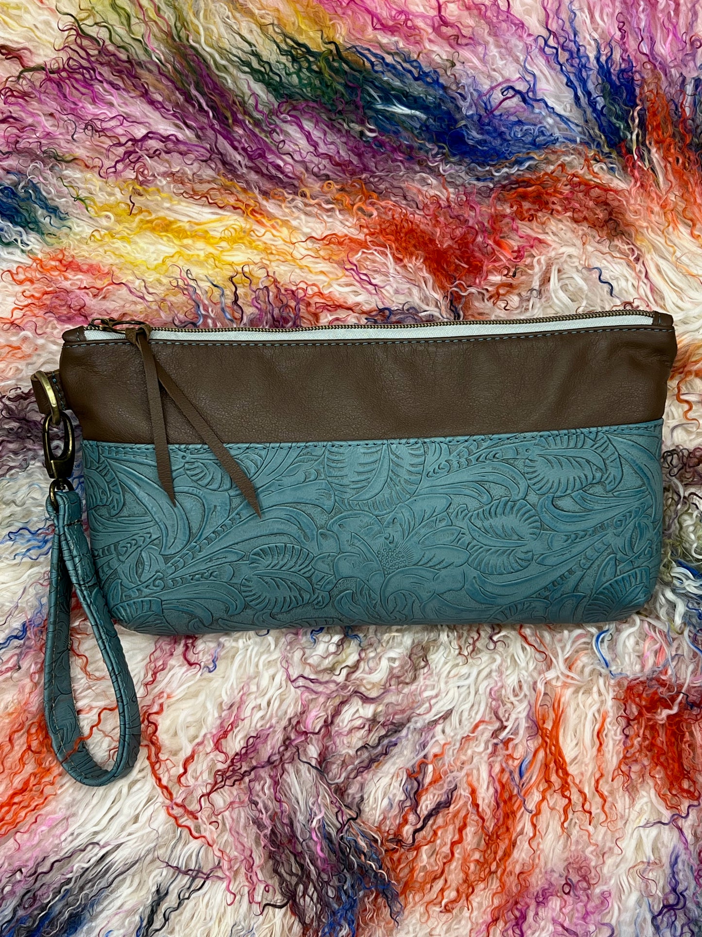 Handmade Snazzy Leather Wristlet